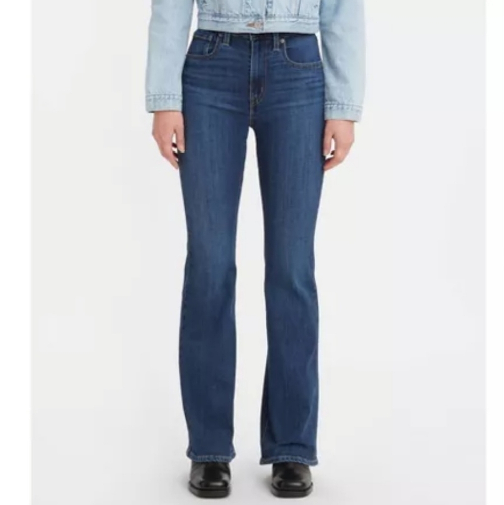 Levi's Womens 736 Hi Rise Flare Jeans 31  X 32 Color "Dark Indigo Worn" NWT